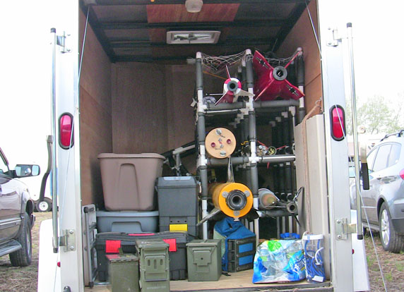 Trailer loaded with rockets