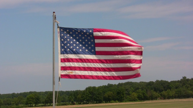 The American Flag visually
        showed the various gusty conditions