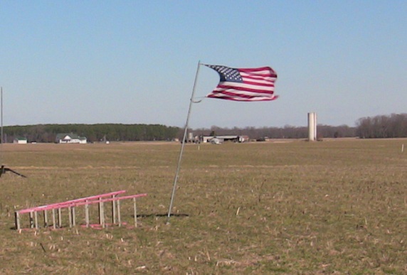 Flag flying in the wind