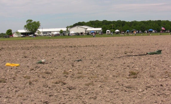 R2/V2 landing in th plowed field